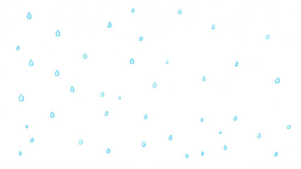 雨t186-0,Hand drawn blue water drop pattern on white background