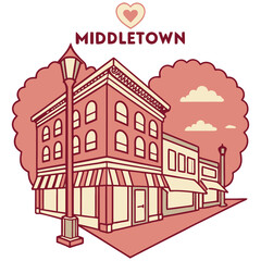 Fototapeta premium Middletown Culture, Community, Charm