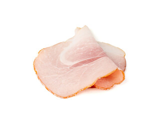 Baked Pork Slices Isolated, Roasted Sliced Loin, Tenderloin Ham Pieces, Boiled Meat Fillet Cuts