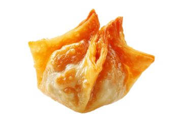 Australia dim sum deep fried dumpling topped with sesame, isolated isolated on white transparent background, concept of Asian cuisine