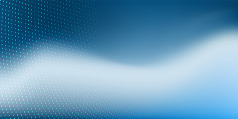 Blurry abstract background, template with a soft wavy gradient blending deep blue into white. Minimalist and modern design, ideal for presentations, banners or digital visual user interfaces.