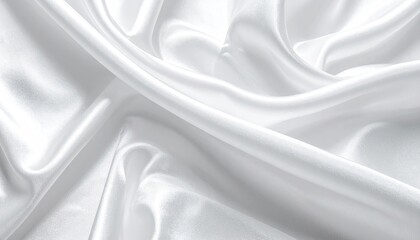 Obraz premium Abstract White Silk Fabric with Soft Draping and Subtle Shadows