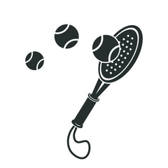 Paddle Tennis Racket Solid Icon