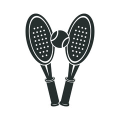 Paddle Tennis Racket Solid Icon