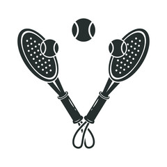 Paddle Tennis Racket Solid Icon