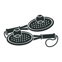 Paddle Tennis Racket Solid Icon