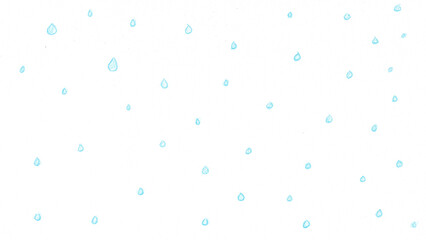 雨t189-0,Hand drawn blue water drop pattern on white background