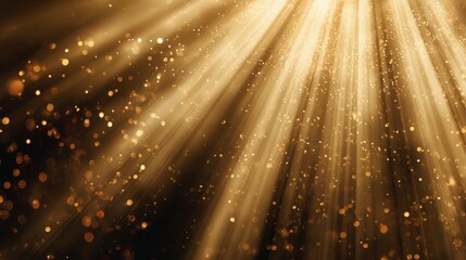 Obraz premium Golden light rays create a stunning magical effect, perfect for adding sparkle and wonder to your designs or bringing a sense of ethereal beauty
