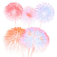 Fireworks Display: A vibrant and colorful explosion of light and celebration, this image captures the excitement and joy of a fireworks display. Showcasing a mesmerizing array of colors and patterns.