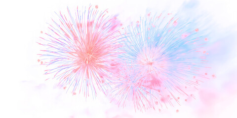 Celestial Fireworks Display: Explosions of color and light fill the night sky, painting a spectacle of joy and celebration. The scene captures a fleeting moment of beauty and wonder.