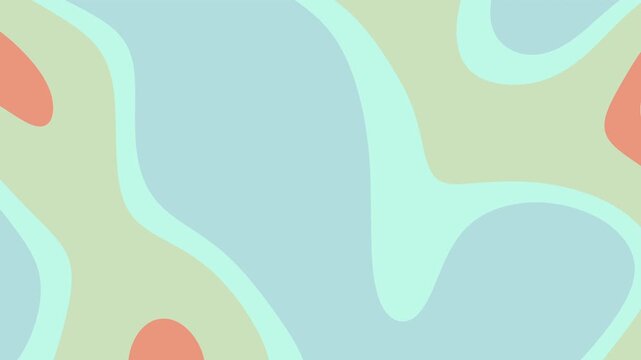 Mint Coral Waves &ndash; Minimal Organic 4K Loop