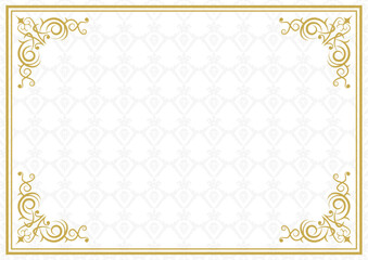 柄入りアンティークフレーム背景18