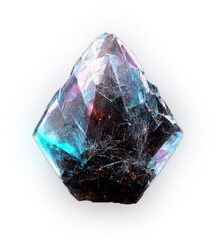 Abstract Digital Illustration of a Crystalline Structure with a Gradient Background and Highlighting