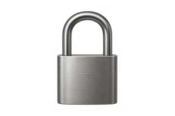Metal padlock securing personal data and information privacy