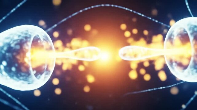 Quantum Entanglement Visualization: Connected Particles