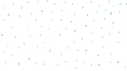雨t194-0,Hand drawn blue water drop pattern on white background