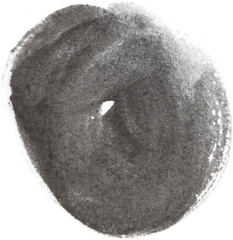 Abstract Ink Blot With Gray Tones On Textured Paper Background