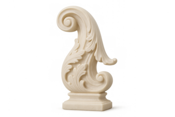 Carved acanthus leaf decorative architectural bas relief