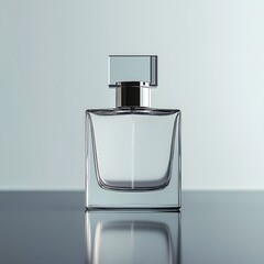 A perfume bottle mockup with a sleek modern design
