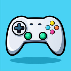 Cartoon-style illustration of a gaming controller