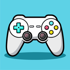 Cartoon-style illustration of a gaming controller
