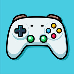 Cartoon-style illustration of a gaming controller