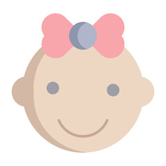baby girl flat icon design