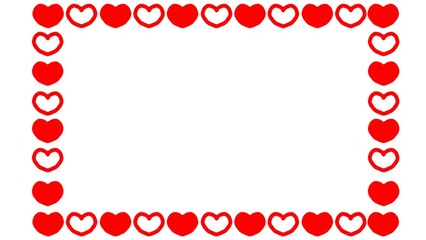 ハートのフレームイラスト