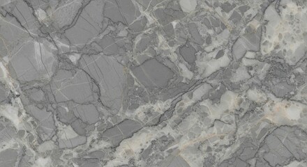Elegant grey marble texture with natural white and subtle gold veining, perfect for luxurious interior design backgrounds.