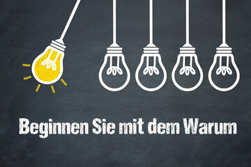 Fototapeta premium Beginnen Sie mit dem Warum 
