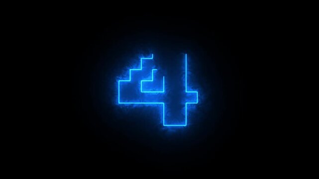Blue glowing countdown timer animation from 10 to 0 seconds