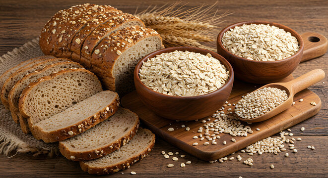 homemade bread and wheat