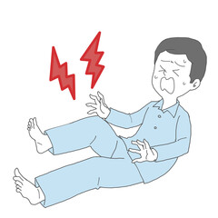 足がつった男性2