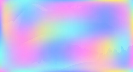 Obraz premium Vibrant holographic gradient background with soft pastel colors and fluid shapes, perfect for modern designs and aesthet...