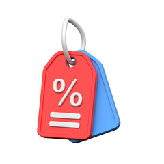 3D price tag icon for discounts, promotions, and offers.