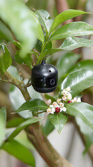 Hidden Security Camera Disguised as Plant Decor, Surveillance Technology Blending in with Nature, Home Security Concept, Discreet Monitoring in Garden Setting
