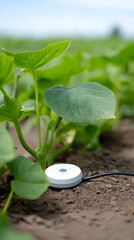 Smart Agriculture: Wireless Soil Moisture Sensor Monitoring Bean Plants in a Field for Precision Farming and Sustainable Crop Management