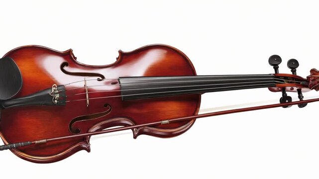 A violin with its bow