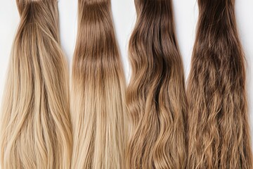 comparing healthy and damaged hair strands
