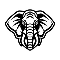 Set of Glyph Style Wild Elephant Icons 

