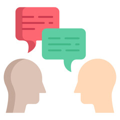 user conversation flat icon design