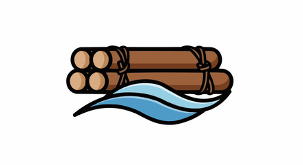 A illustration of vector logo with simple color