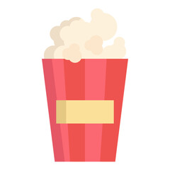 popcorn flat icon design