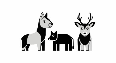 A illustration of vector logo with simple color