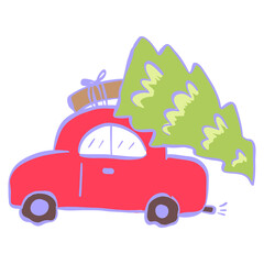 Messy merry Christmas chaos holiday cartoon