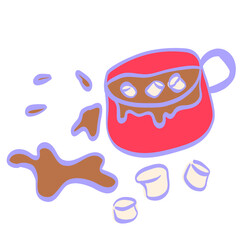 Messy merry Christmas chaos holiday cartoon