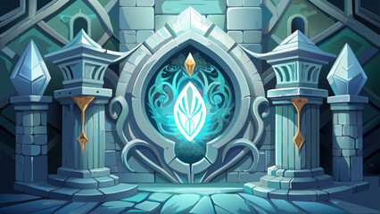 Close-up of Gondor white stone wall, glowing reflection, surreal carved details, fantasy aura, dreamlike atmosphere, mystical legendary architecture, epic close-up artwork, imaginative world design, 