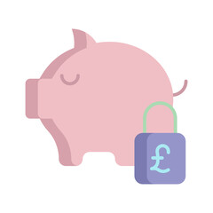  safe lock money flat icon design