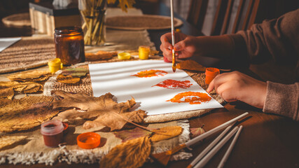 Autumn Art Project: Painting Leaves