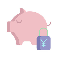  safe lock money flat icon design